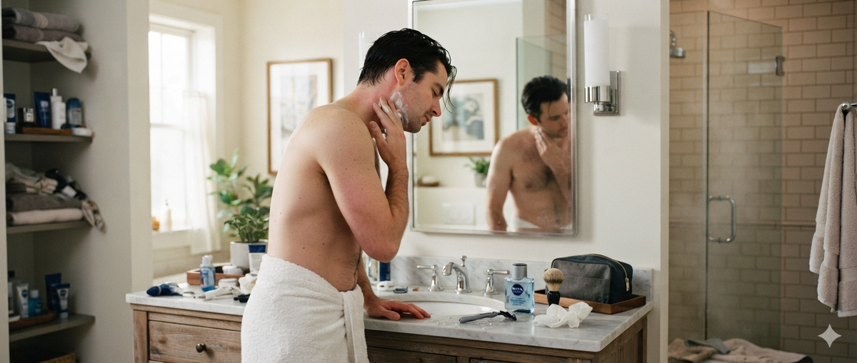 A smoother shave starts before the razor.